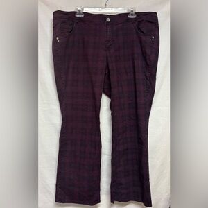 Almost Famous Deep Purple Plaid Pants